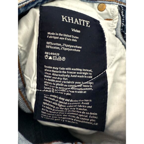 Khaite The Vivian Cropped Boot-Cut Jeans sz 28 - Picture 7 of 8